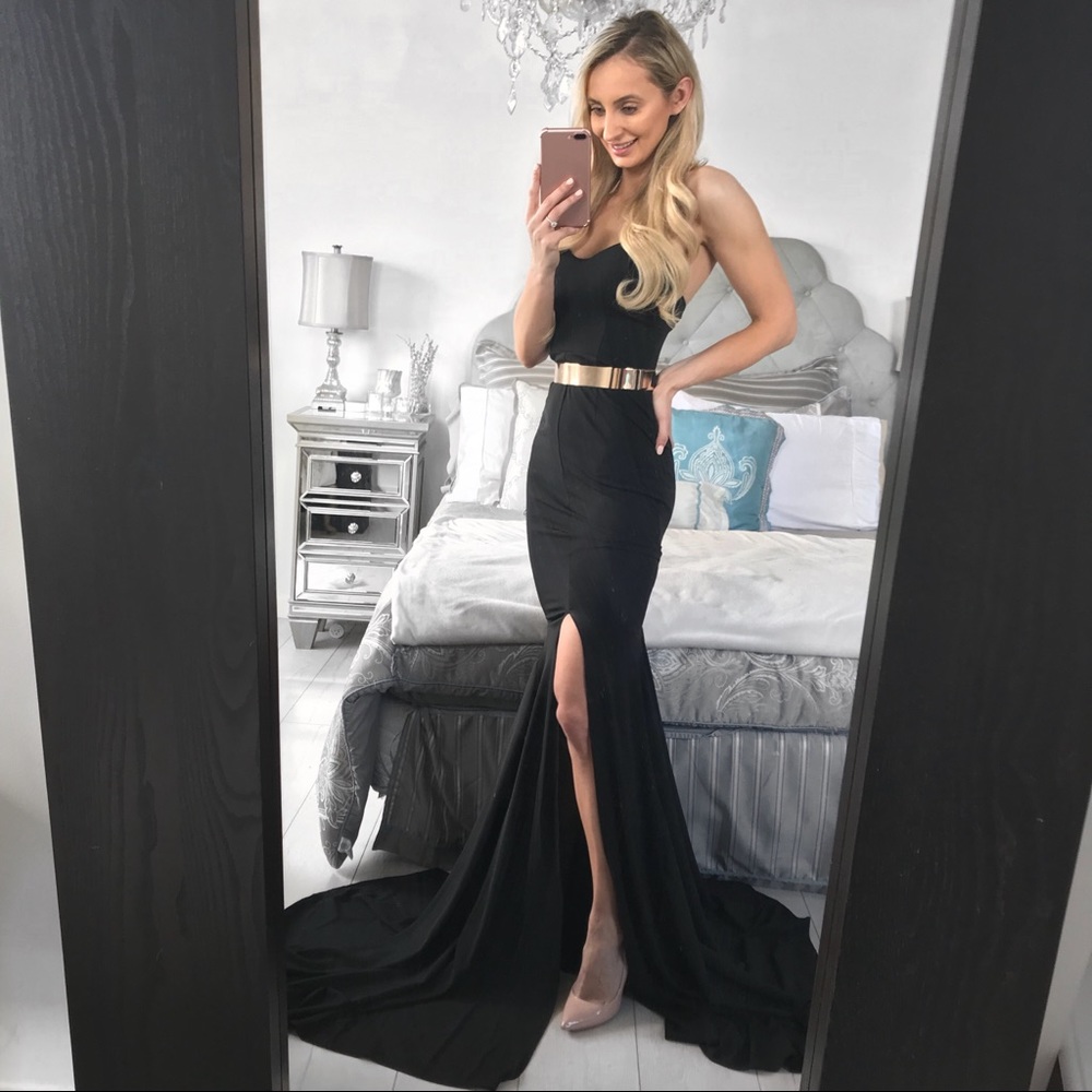 Strapless Black Cocktail/Formal/Black Tie Dress - Picture 4 of 7